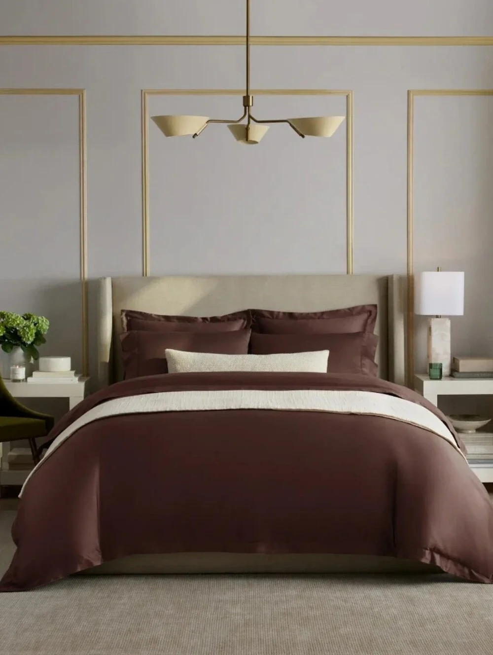 Quince Signature Giza Cotton Sateen Duvet Cover Set - Esspresso Brown